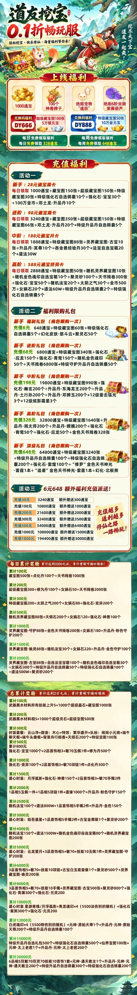 道友来挖宝4.0充值介绍